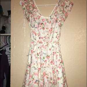 White floral dress